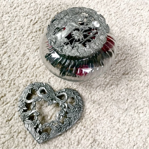 Vintage RAWCLIFFE PEWTER Potpourri Jar With Two Lids PC2990/PO2908 and Potpourri - Picture 2 of 12